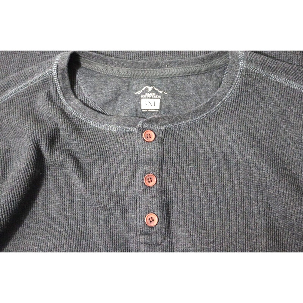 Blue Mountain Men's Sweatshirt Long Sleeve Shirt Dark‎ Gray Heavyweight 3XL XXXL - Picture 3 of 6